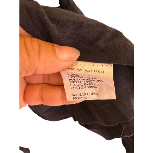 Peppe Peluso Women's Long Sleeve Black Trench Coat Size S - Picture 11 of 14